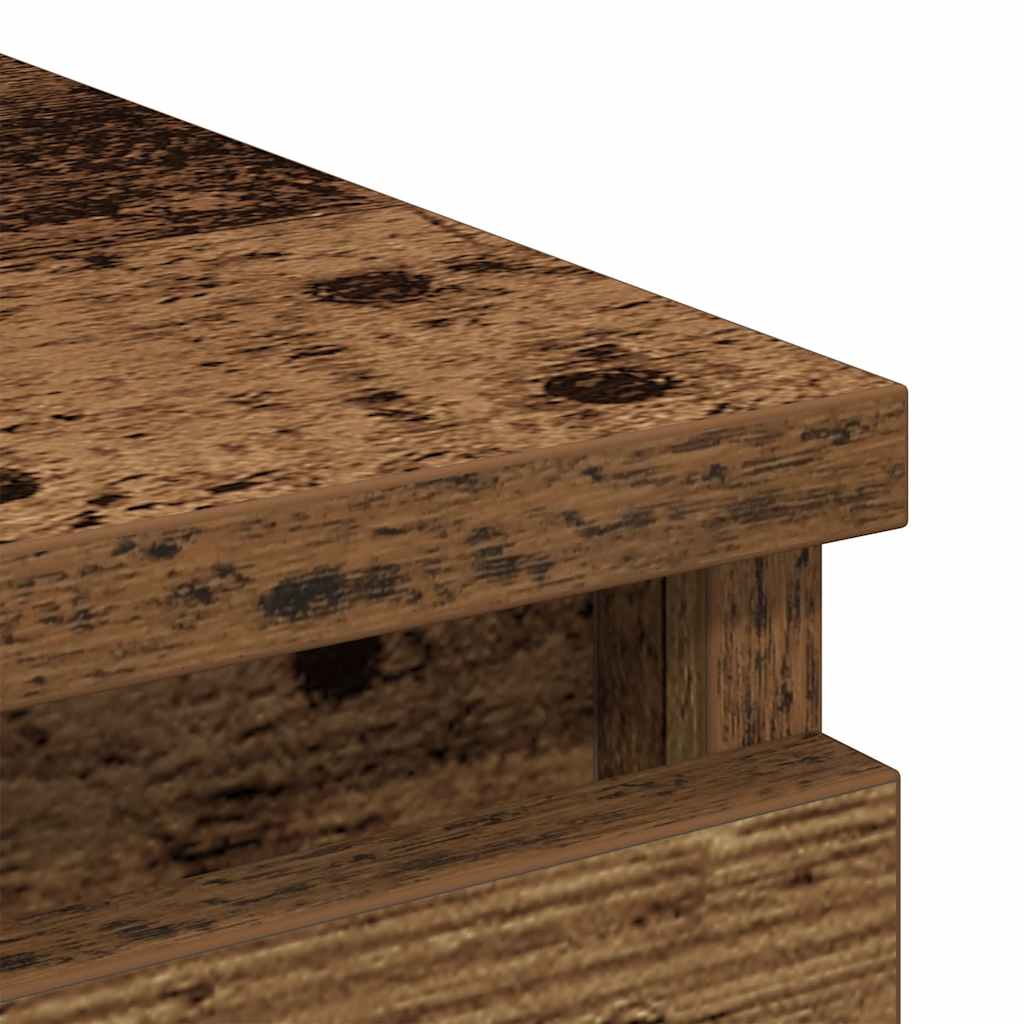 Dressoir 37,5x35x76 cm bewerkt hout oud houtkleurig