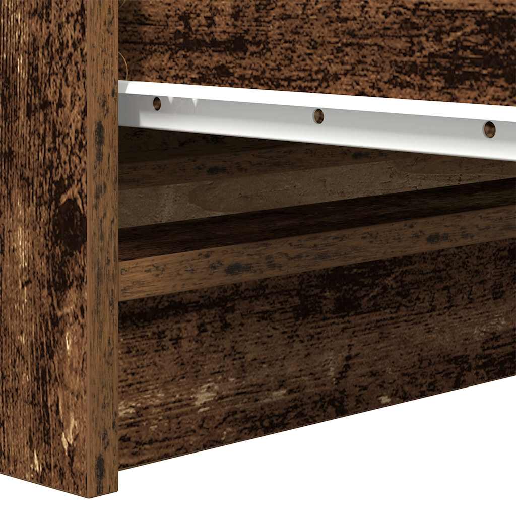 Dressoir 37,5x35x76 cm bewerkt hout oud houtkleurig