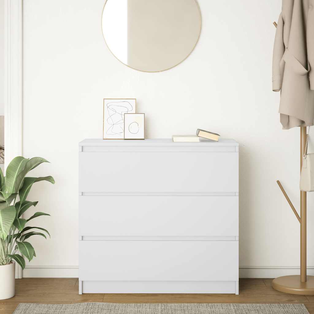 Dressoir 80x35x76 cm spaanplaat wit