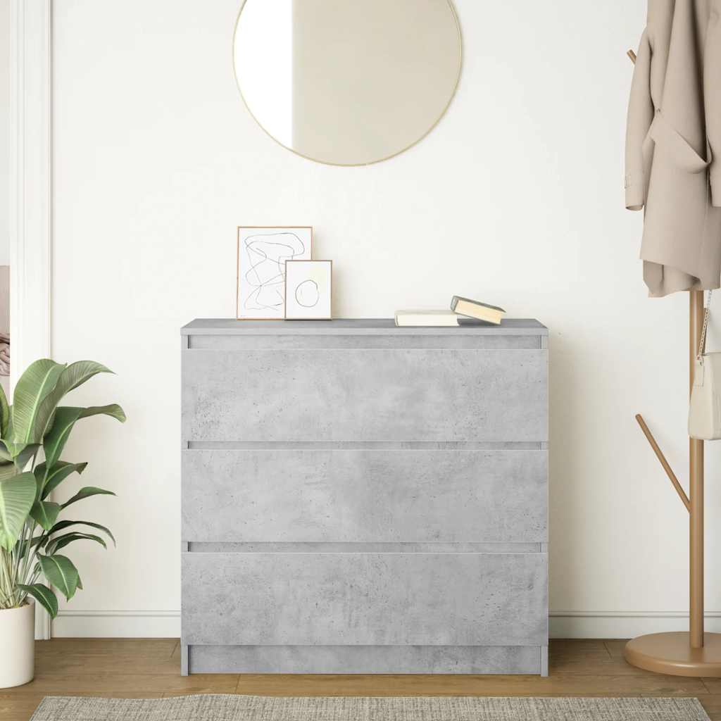 Dressoir 80x35x76 cm spaanplaat betongrijs