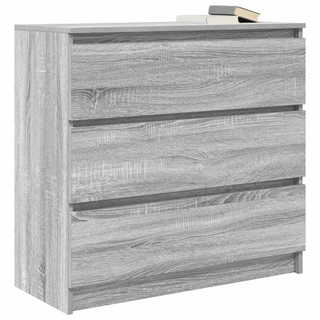 Dressoir 80x35x76 cm spaanplaat grijs sonoma