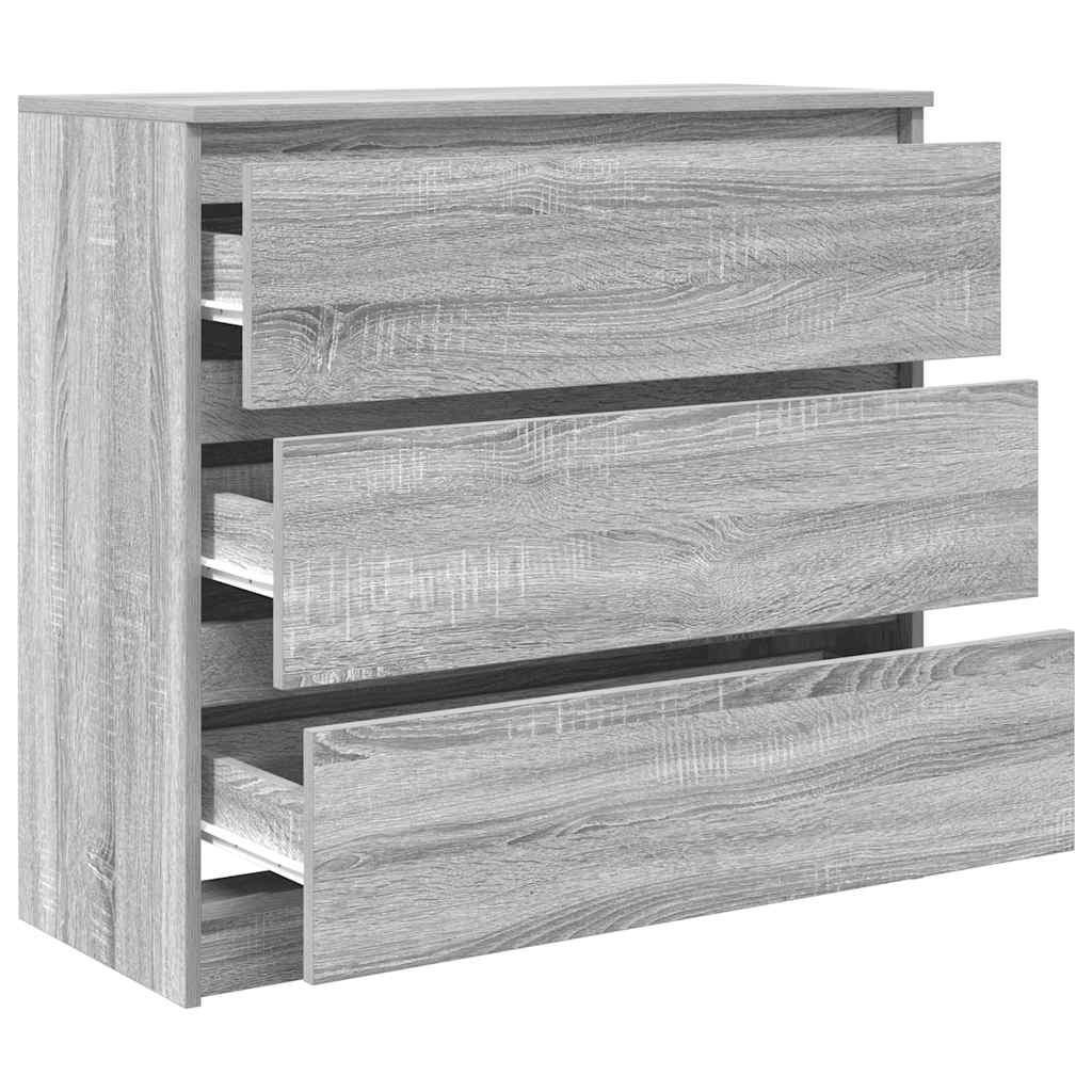 Dressoir 80x35x76 cm spaanplaat grijs sonoma