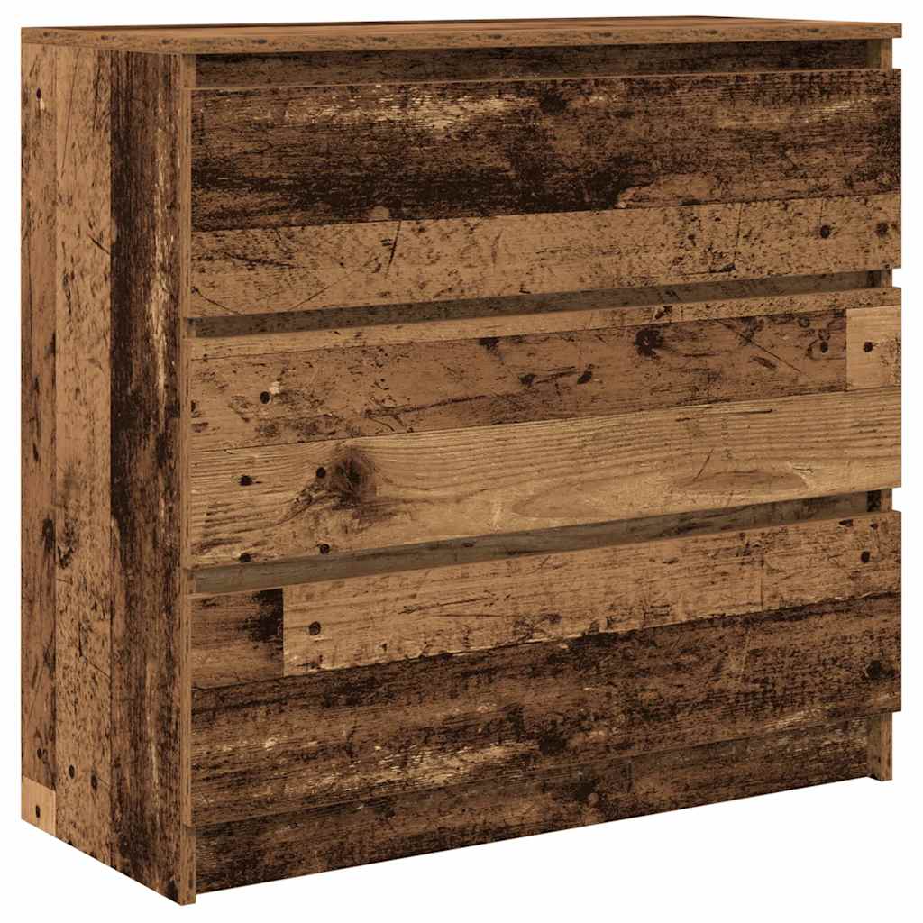 Dressoir 80x35x76 cm spaanplaat oud hout