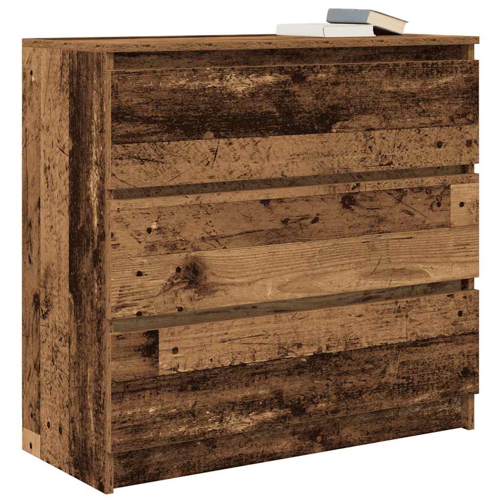 Dressoir 80x35x76 cm spaanplaat oud hout