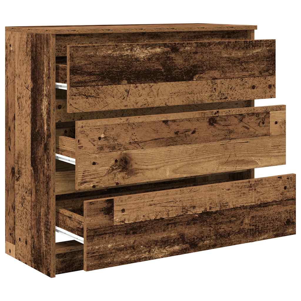 Dressoir 80x35x76 cm spaanplaat oud hout