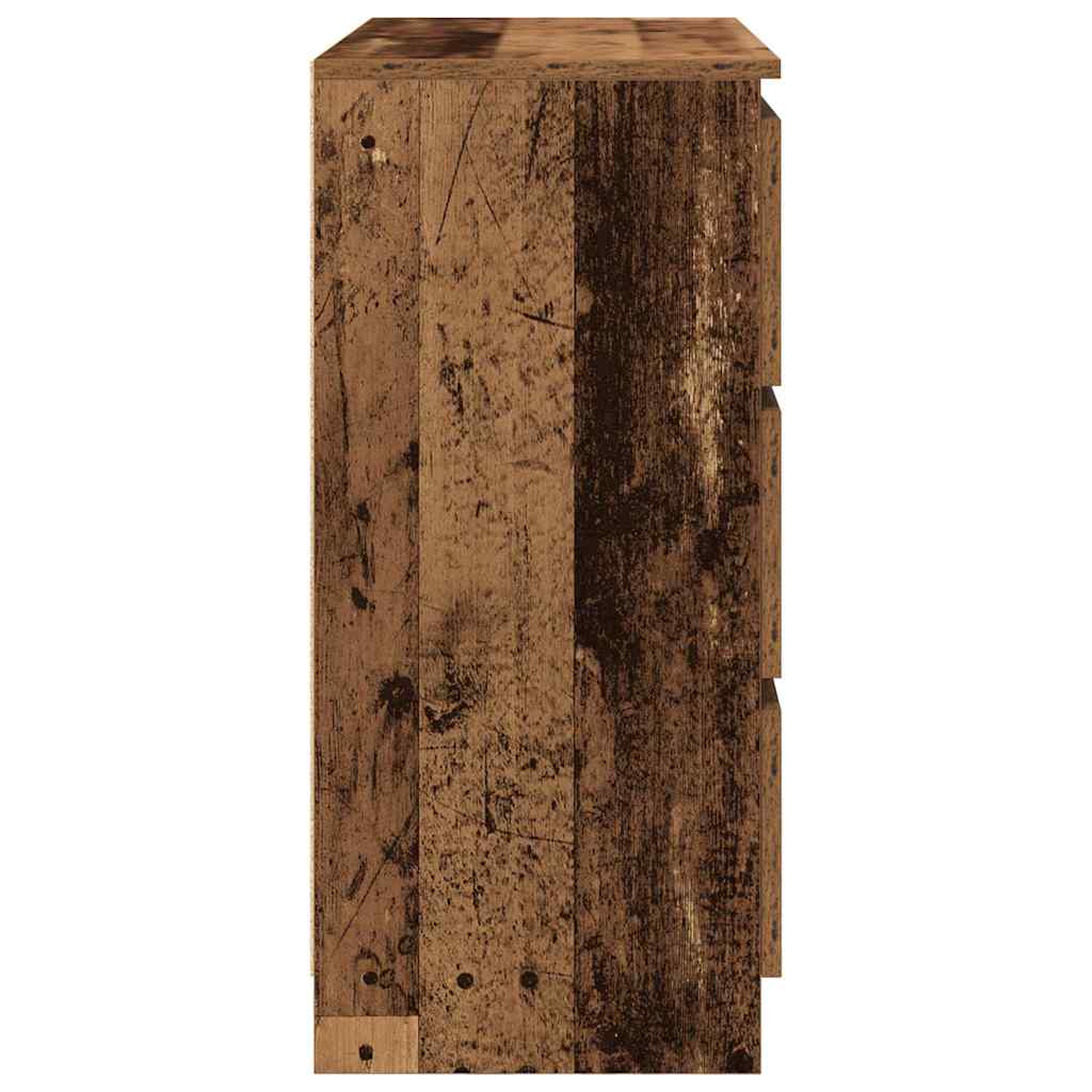 Dressoir 80x35x76 cm spaanplaat oud hout
