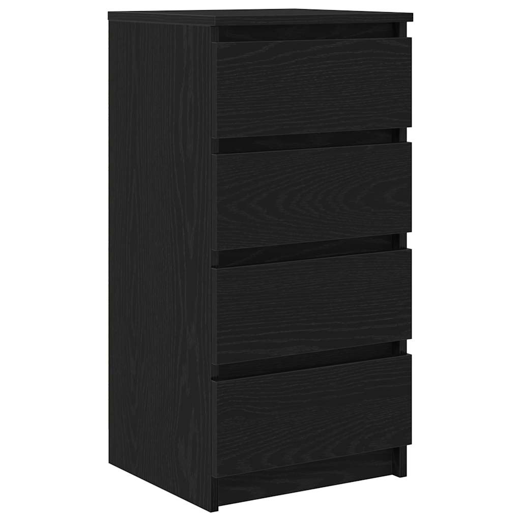 Dressoir 37,5x35x76 cm spaanplaat zwart eikenkleurig
