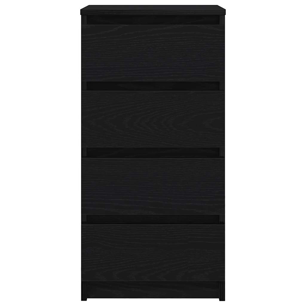 Dressoir 37,5x35x76 cm spaanplaat zwart eikenkleurig
