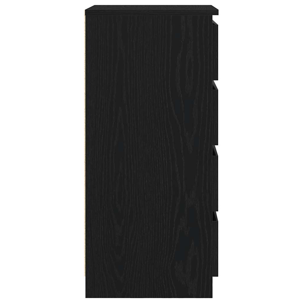 Dressoir 37,5x35x76 cm spaanplaat zwart eikenkleurig