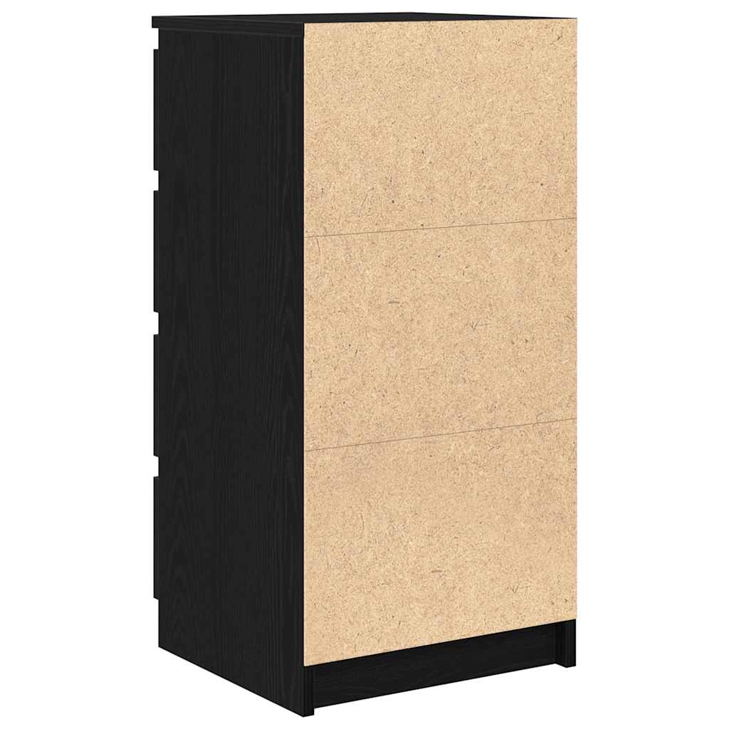 Dressoir 37,5x35x76 cm spaanplaat zwart eikenkleurig