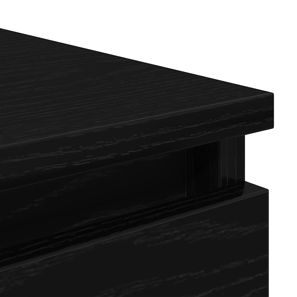 Dressoir 37,5x35x76 cm spaanplaat zwart eikenkleurig