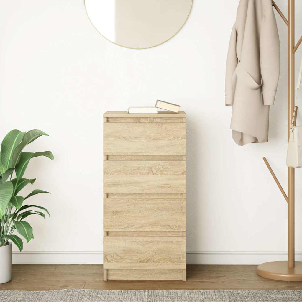 Dressoir 37,5x35x76cm bewerkt hout sonoma eikenkleurig