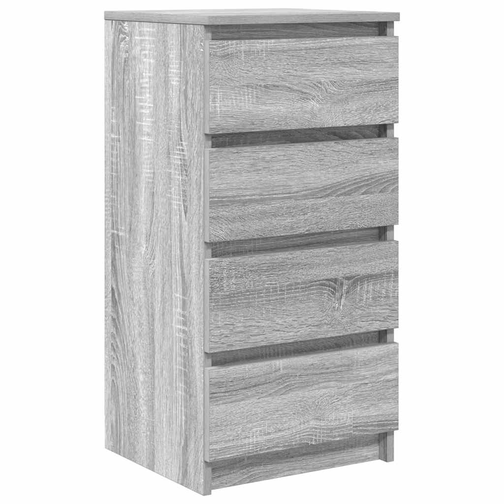 Dressoir 37,5x35x76 cm bewerkt hout grijs sonoma eikenkleurig