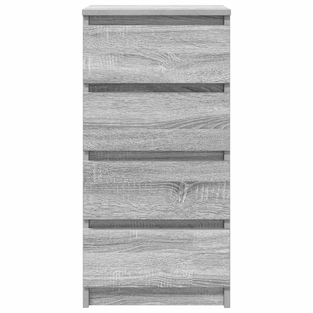 Dressoir 37,5x35x76 cm bewerkt hout grijs sonoma eikenkleurig