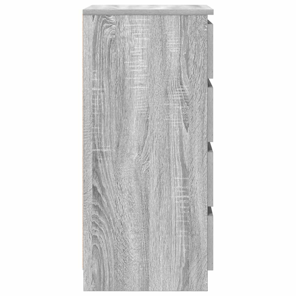 Dressoir 37,5x35x76 cm bewerkt hout grijs sonoma eikenkleurig
