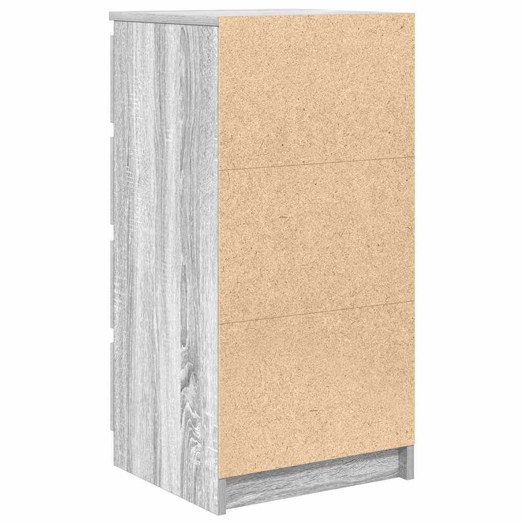 Dressoir 37,5x35x76 cm bewerkt hout grijs sonoma eikenkleurig