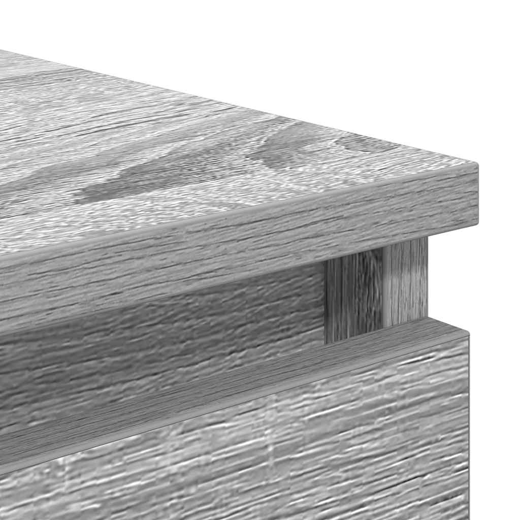 Dressoir 37,5x35x76 cm bewerkt hout grijs sonoma eikenkleurig