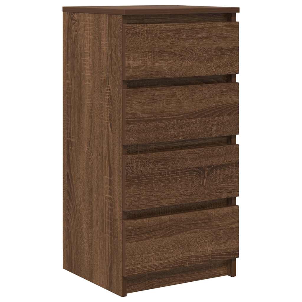 Dressoir 37,5x35x76 cm bewerkt hout bruin eikenkleurig