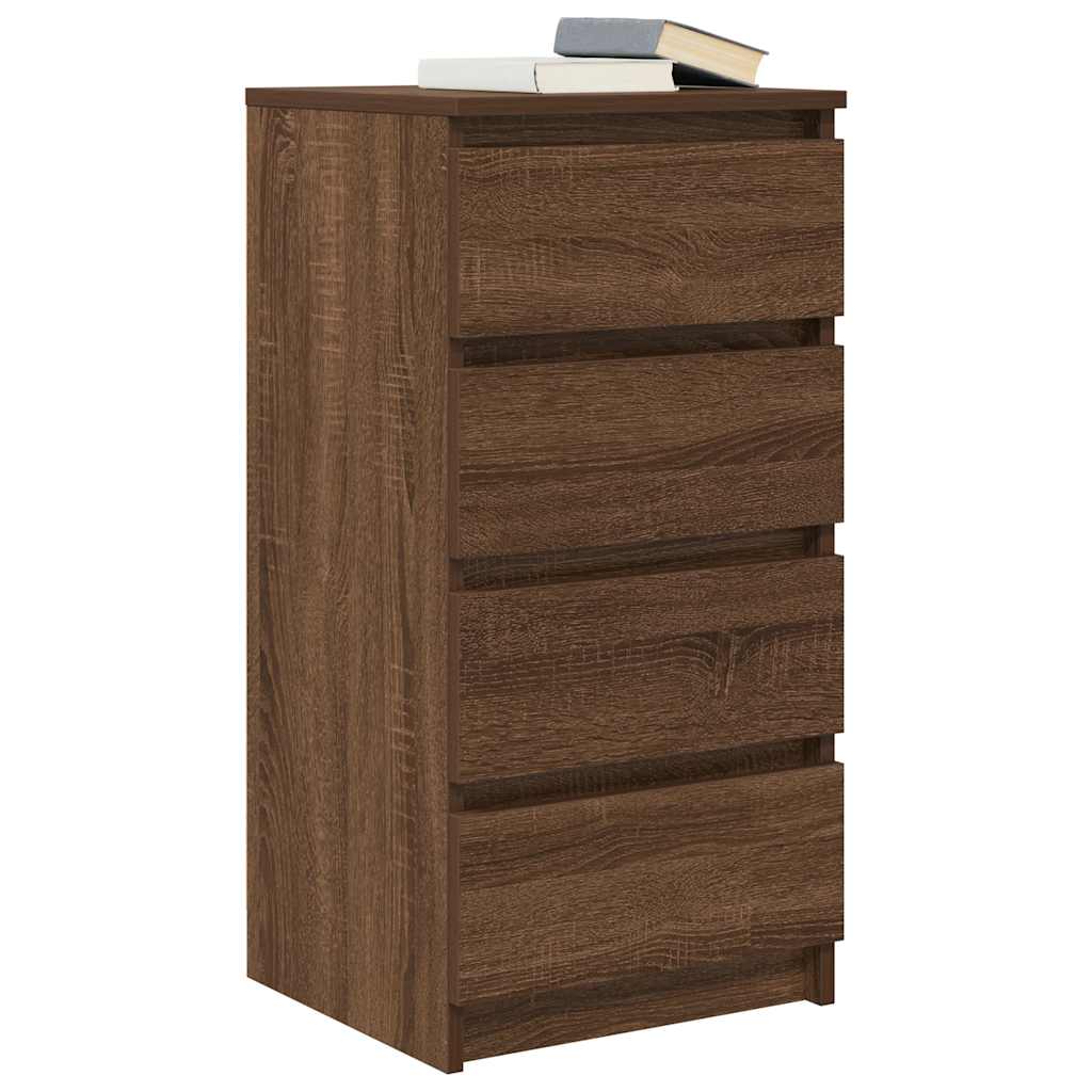 Dressoir 37,5x35x76 cm bewerkt hout bruin eikenkleurig