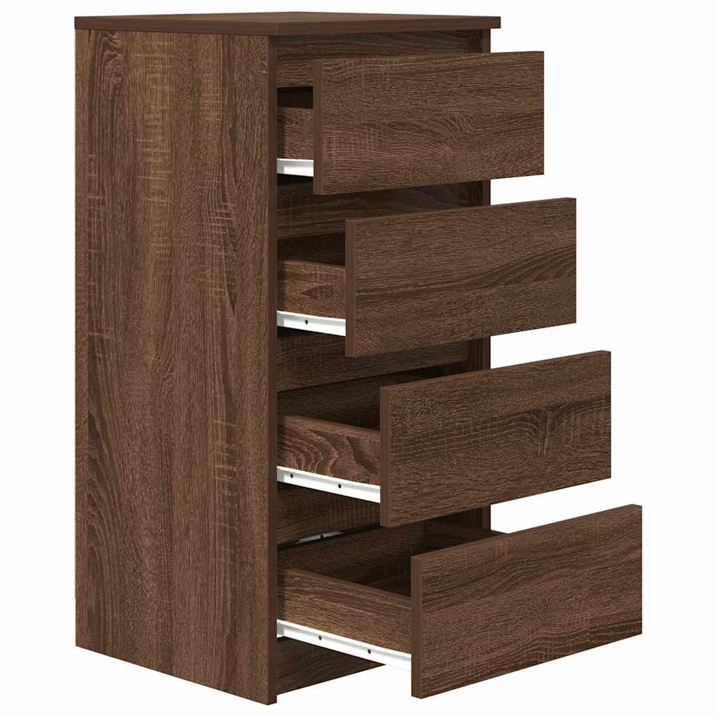 Dressoir 37,5x35x76 cm bewerkt hout bruin eikenkleurig