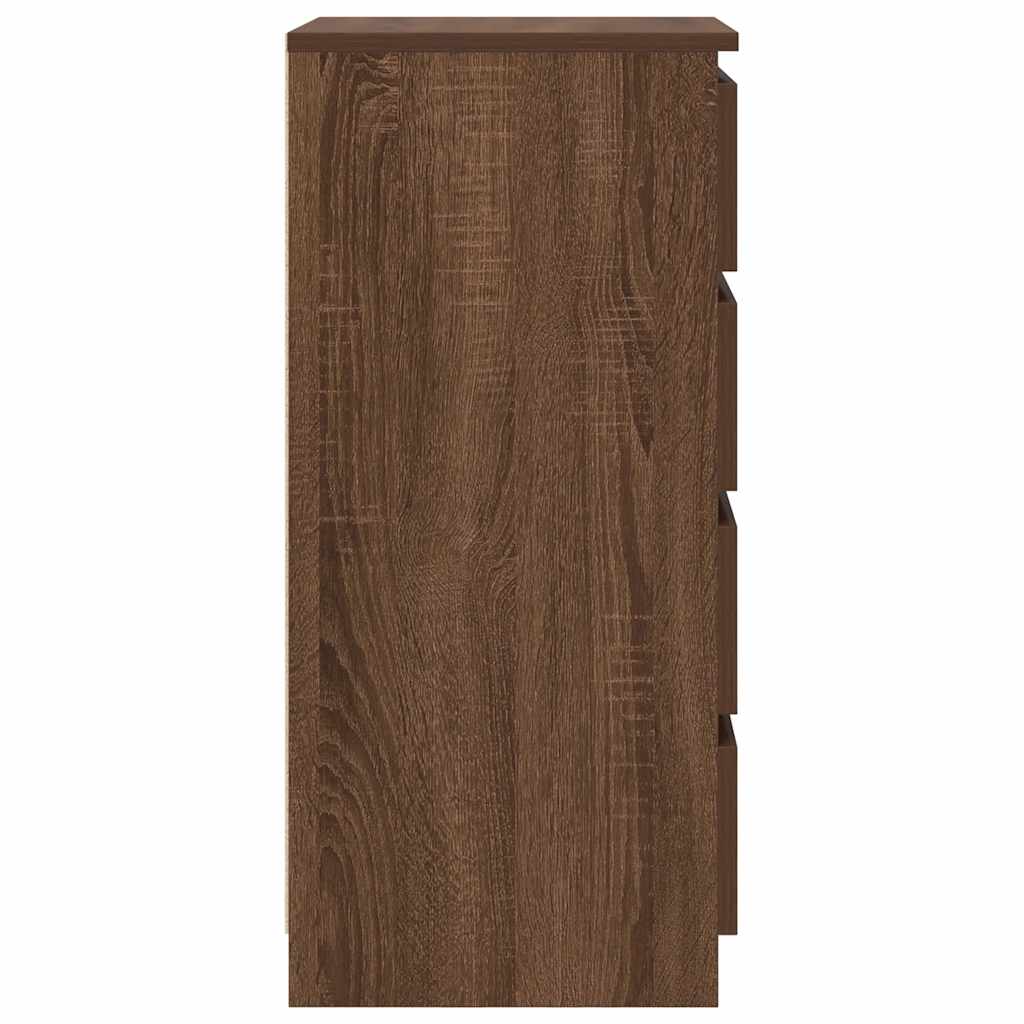 Dressoir 37,5x35x76 cm bewerkt hout bruin eikenkleurig