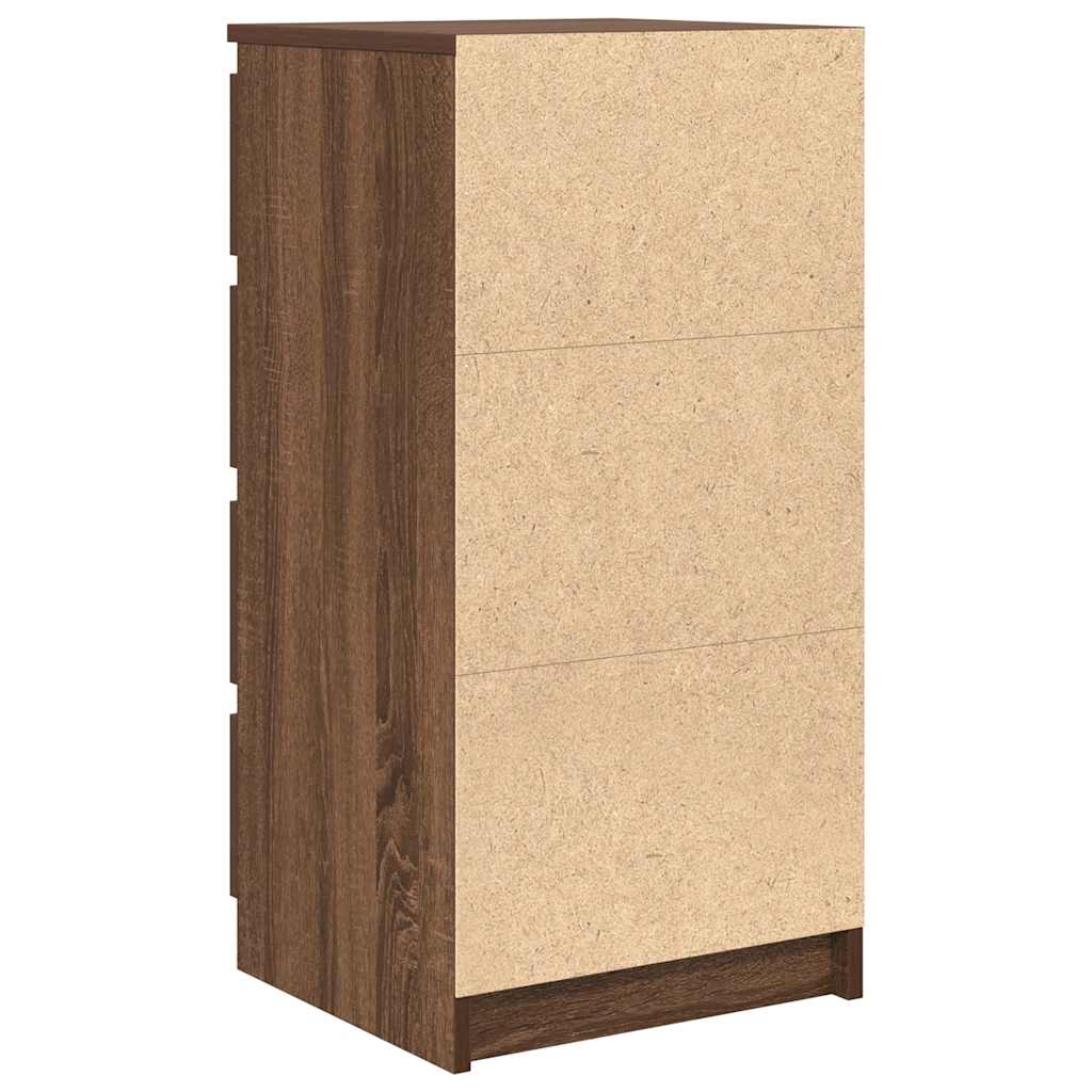 Dressoir 37,5x35x76 cm bewerkt hout bruin eikenkleurig
