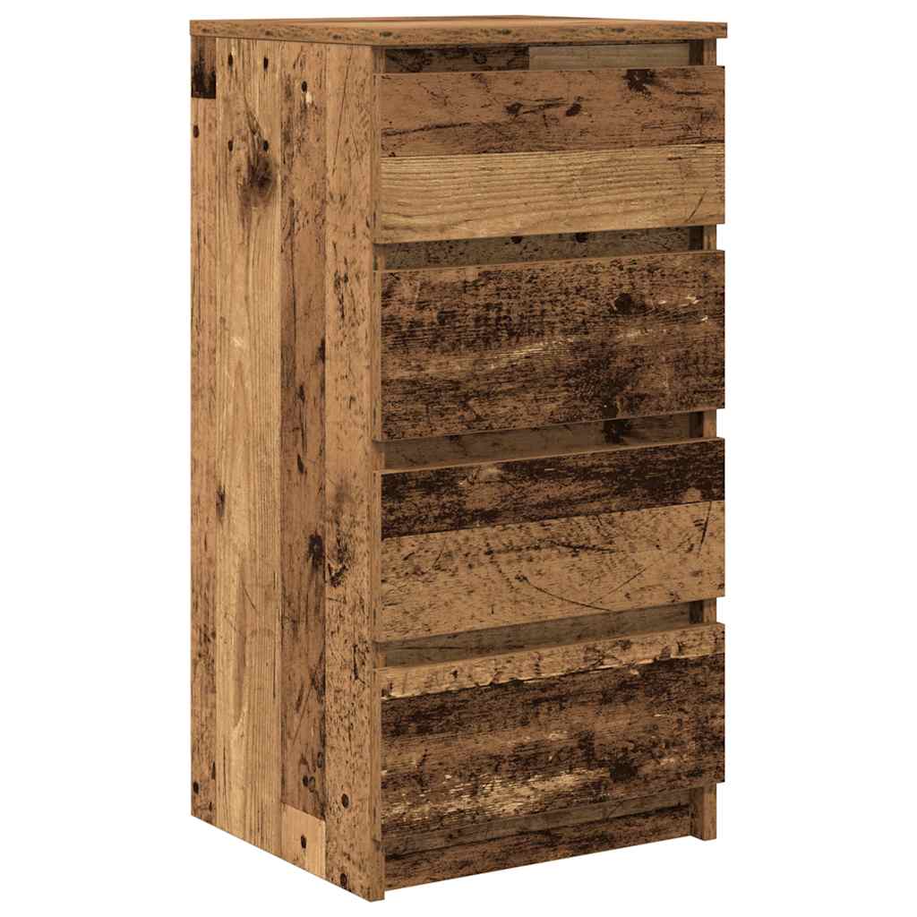 Dressoir 37,5x35x76 cm bewerkt hout oud houtkleurig