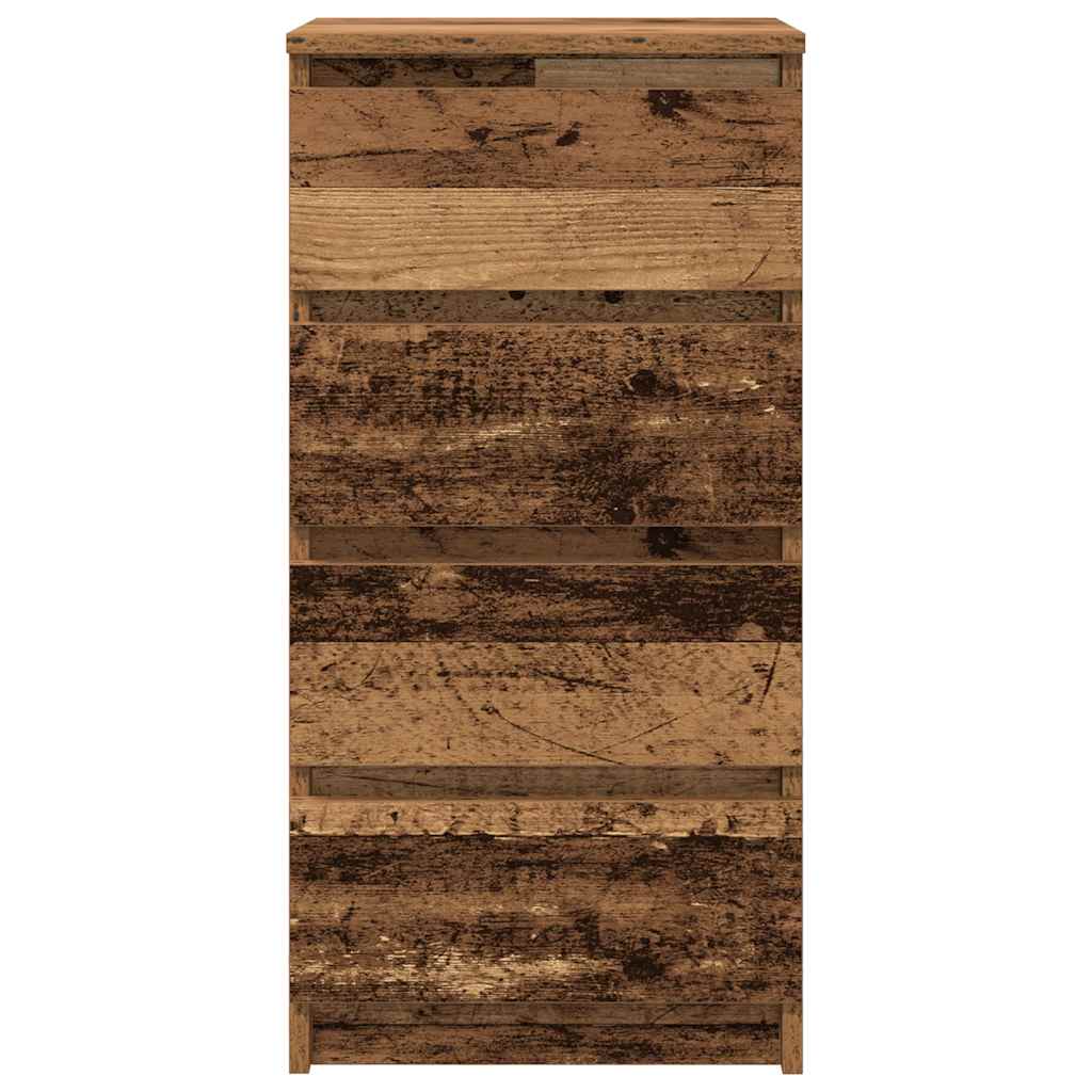 Dressoir 37,5x35x76 cm bewerkt hout oud houtkleurig