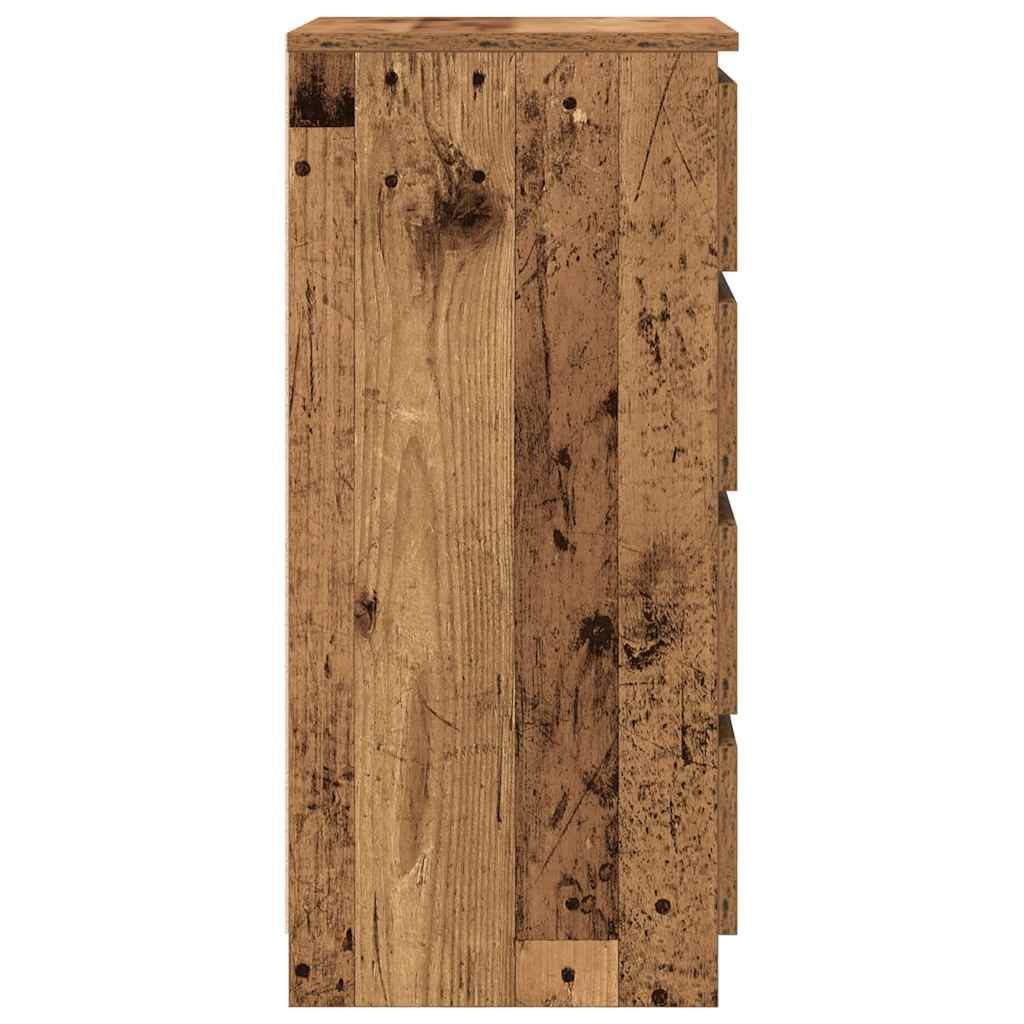 Dressoir 37,5x35x76 cm bewerkt hout oud houtkleurig