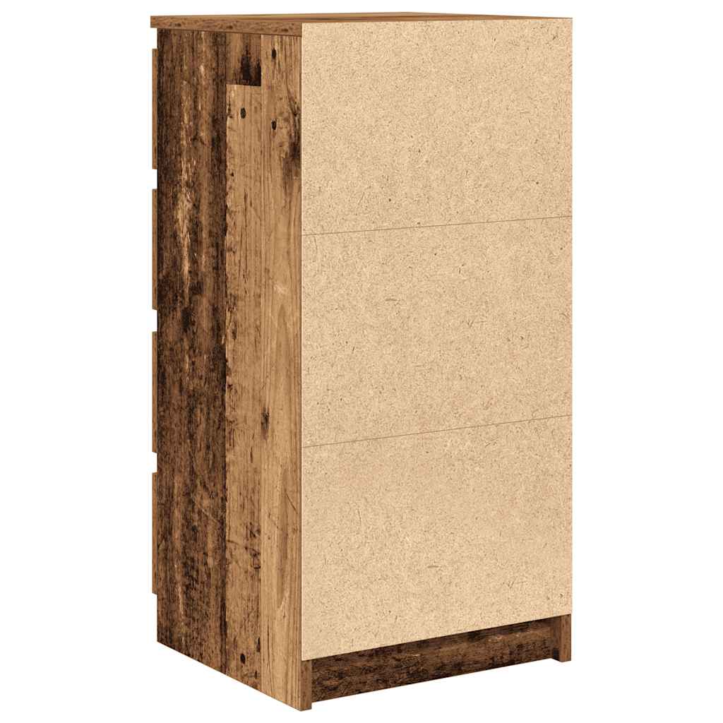 Dressoir 37,5x35x76 cm bewerkt hout oud houtkleurig