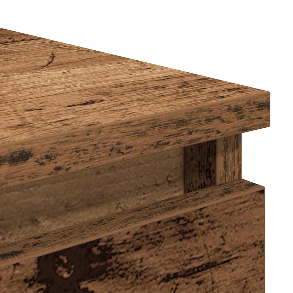 Dressoir 37,5x35x76 cm bewerkt hout oud houtkleurig
