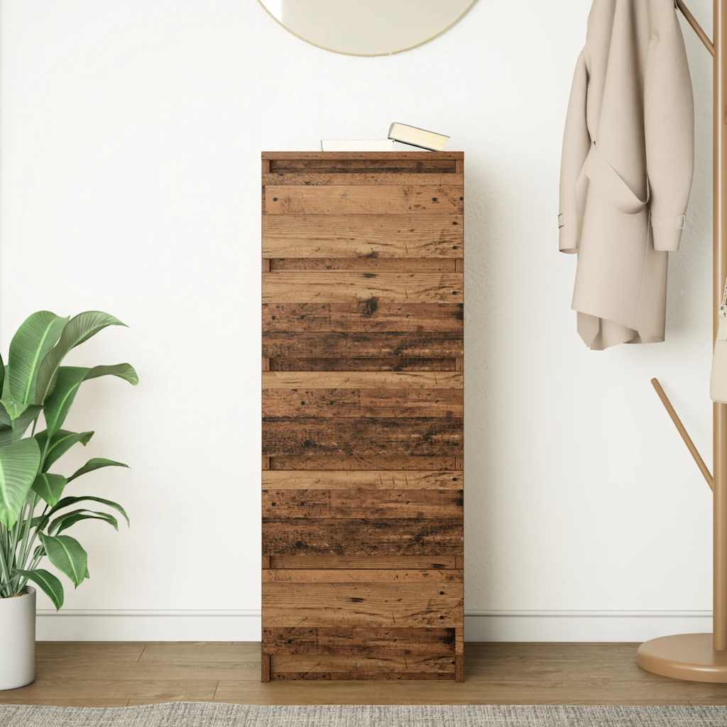 Dressoir met lades 37,5x35x99 cm bewerkt hout oud hout