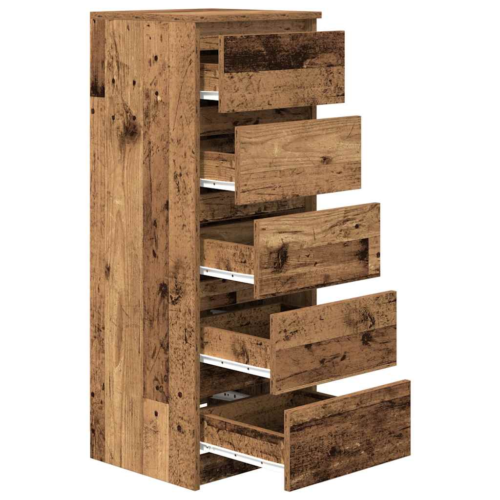 Dressoir met lades 37,5x35x99 cm bewerkt hout oud hout