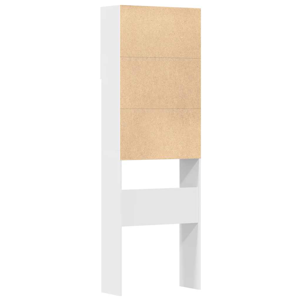 Wasmachinekast 64x24x190 cm bewerkt hout wit