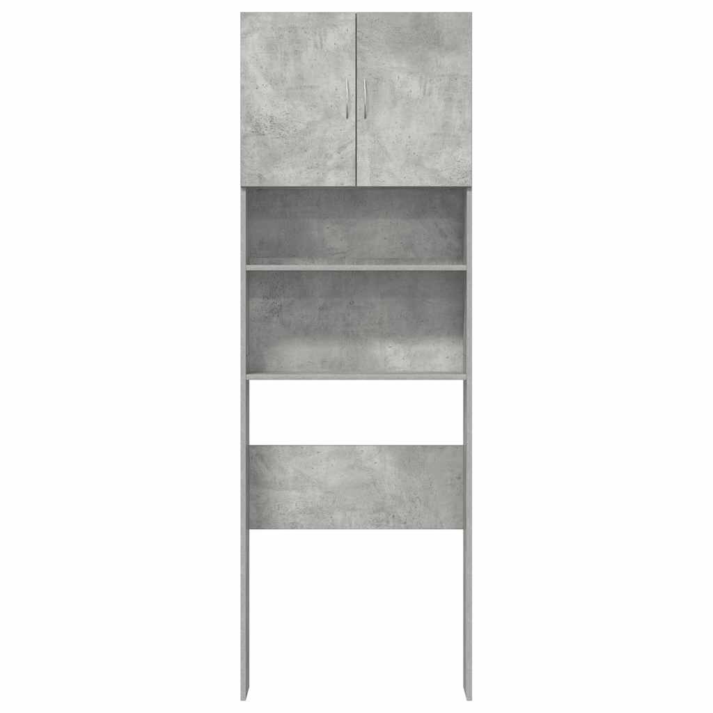 Wasmachinekast 64x24x190 cm bewerkt hout betongrijs