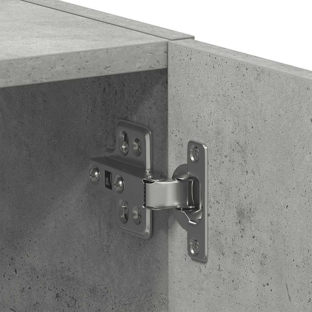 Wasmachinekast 64x24x190 cm bewerkt hout betongrijs