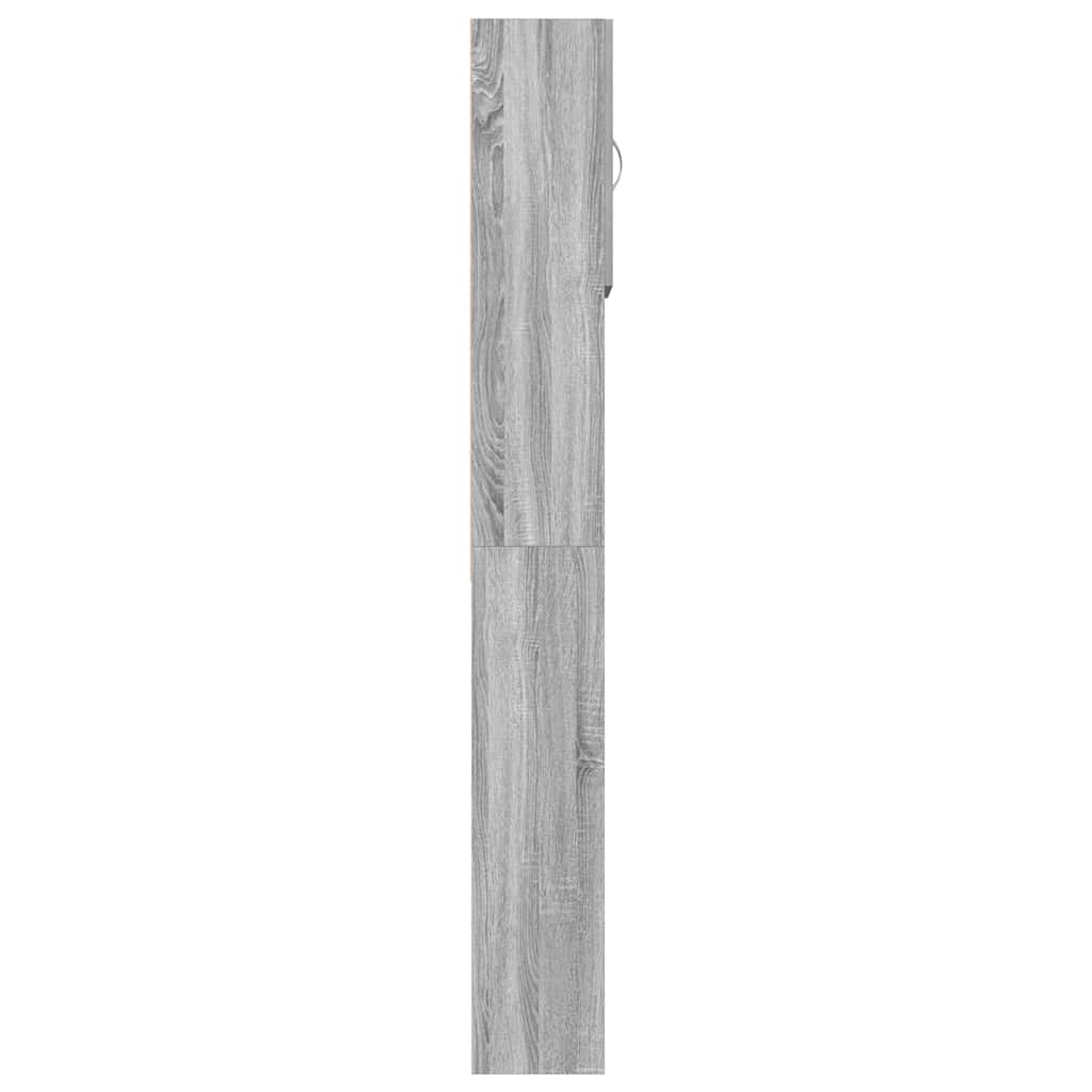 Wasmachinekast 64x24x190 cm bewerkt hout grijs sonoma eikenkl