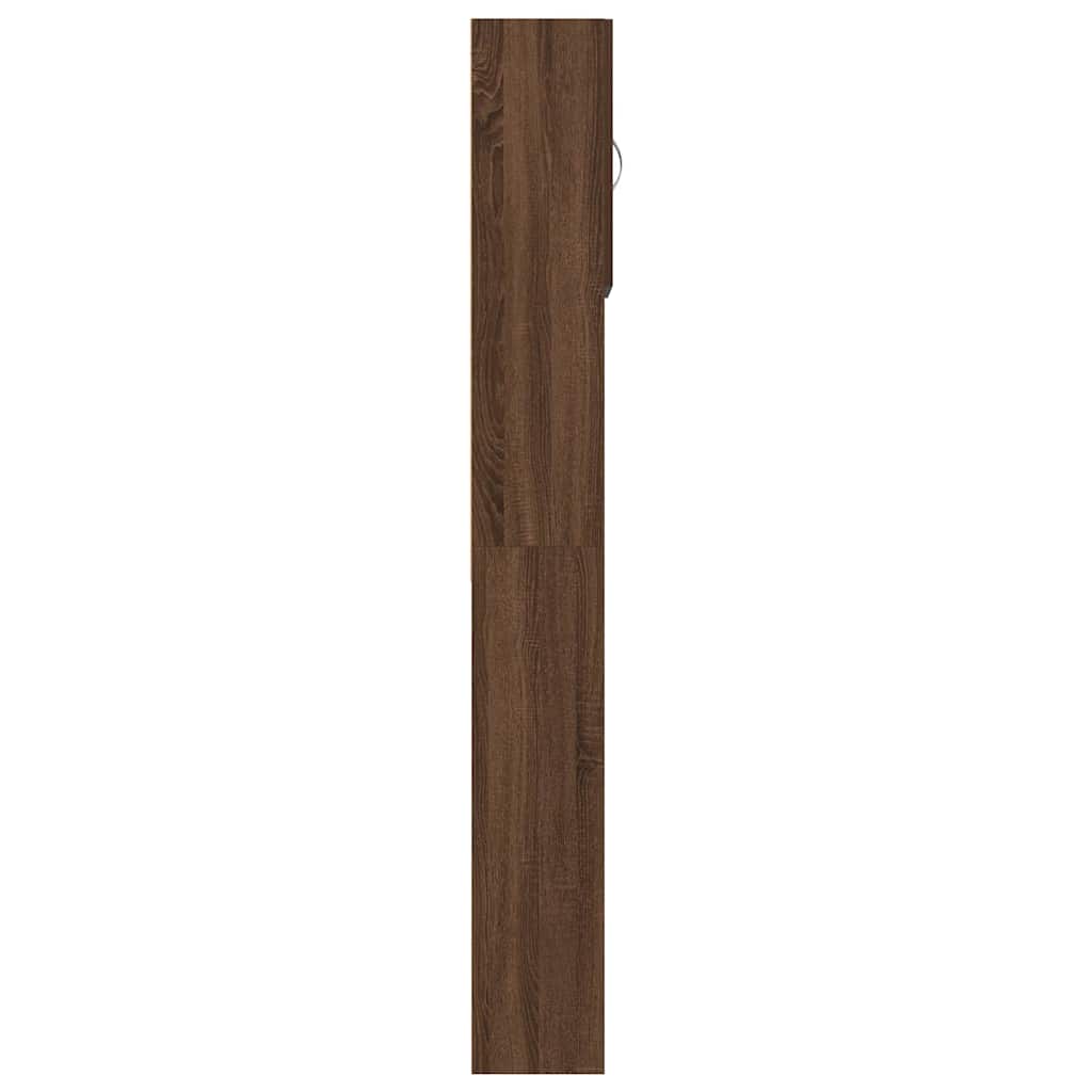 Wasmachinekast 64x24x190 cm bewerkt hout bruin eikenkleurig