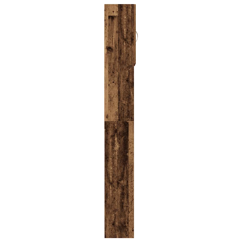 Wasmachinekast 64x24x190 cm bewerkt hout oud houtkleurig