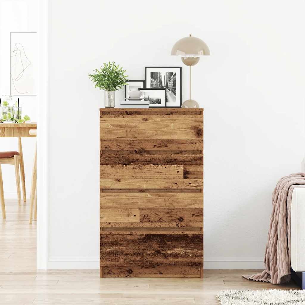 Dressoir 60x35x98,5 cm spaanplaat oud hout