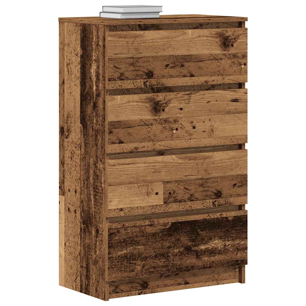 Dressoir 60x35x98,5 cm spaanplaat oud hout