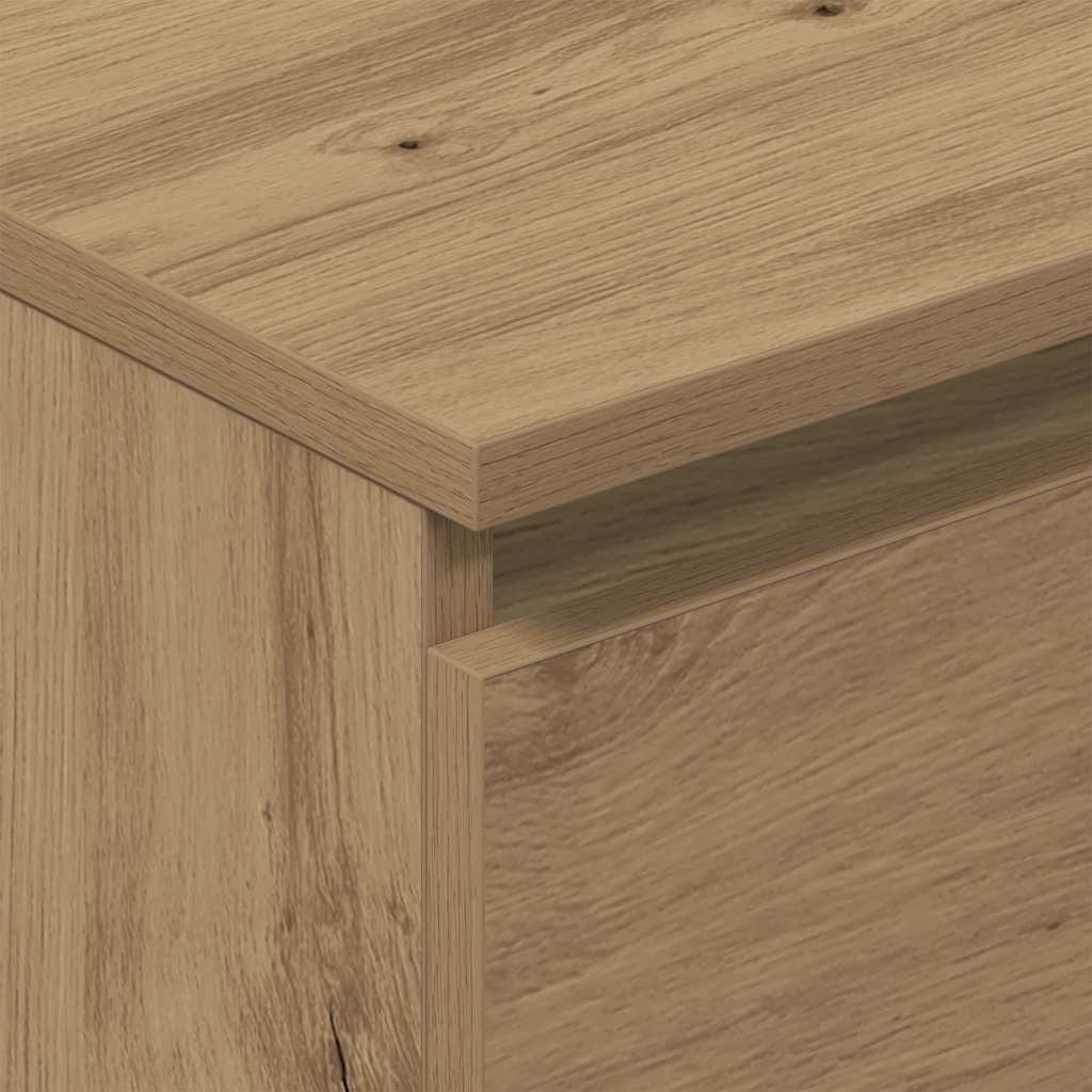 Dressoir 60x35x98,5 cm bewerkt hout artisanaal eikenkleur