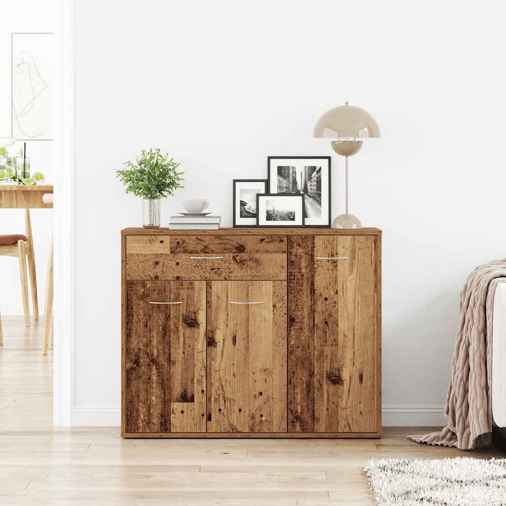 Dressoir 88x30x70 cm spaanplaat oud hout