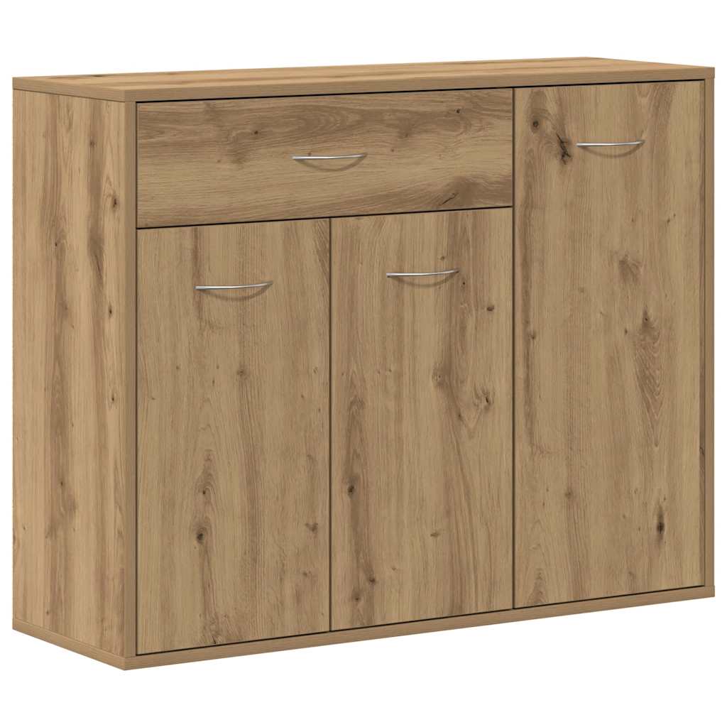 Dressoir ambachtelijk spaanplaat hout ambachtelijk eikenkleurig