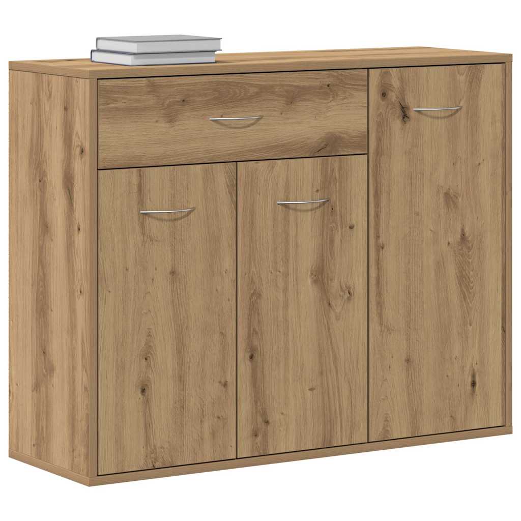 Dressoir ambachtelijk spaanplaat hout ambachtelijk eikenkleurig