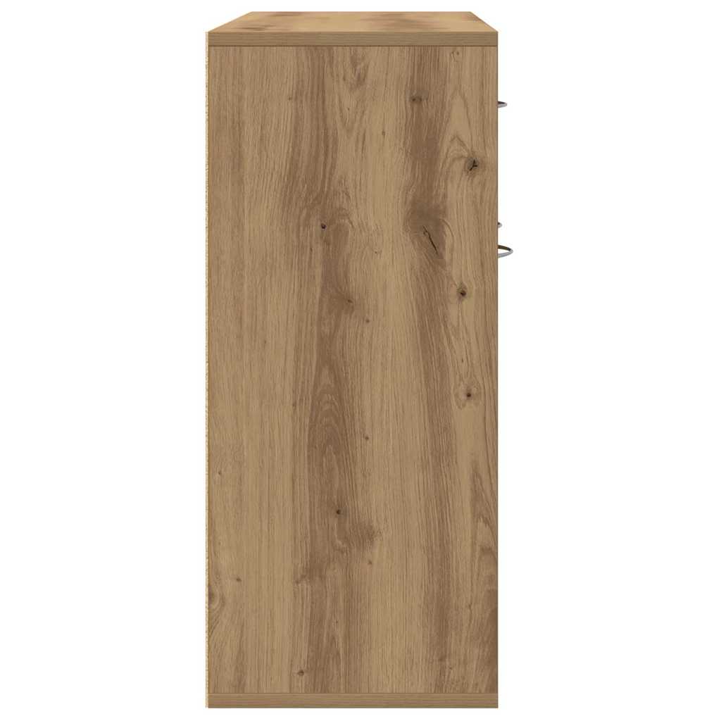 Dressoir ambachtelijk spaanplaat hout ambachtelijk eikenkleurig