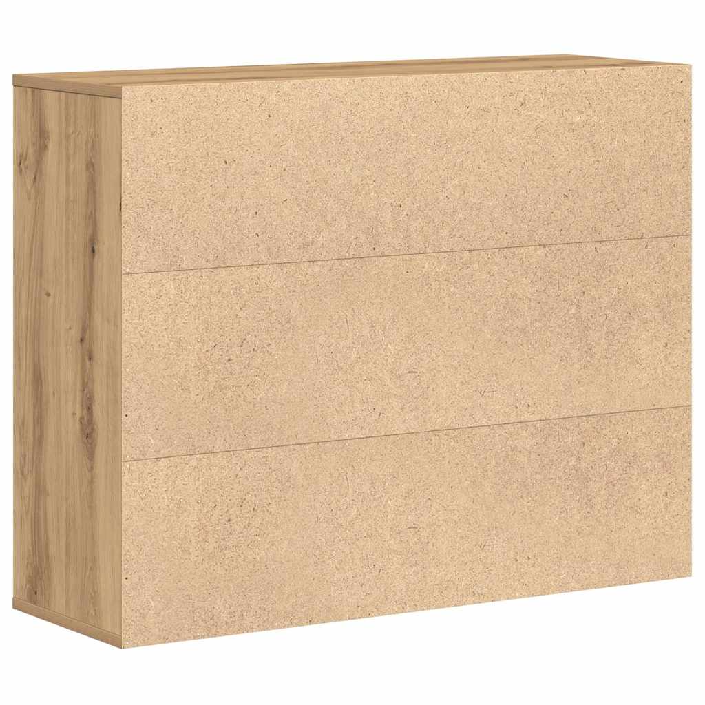 Dressoir ambachtelijk spaanplaat hout ambachtelijk eikenkleurig