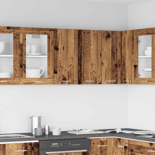 Keukenwandkast 60x31x60 cm spaanplaat oud hout