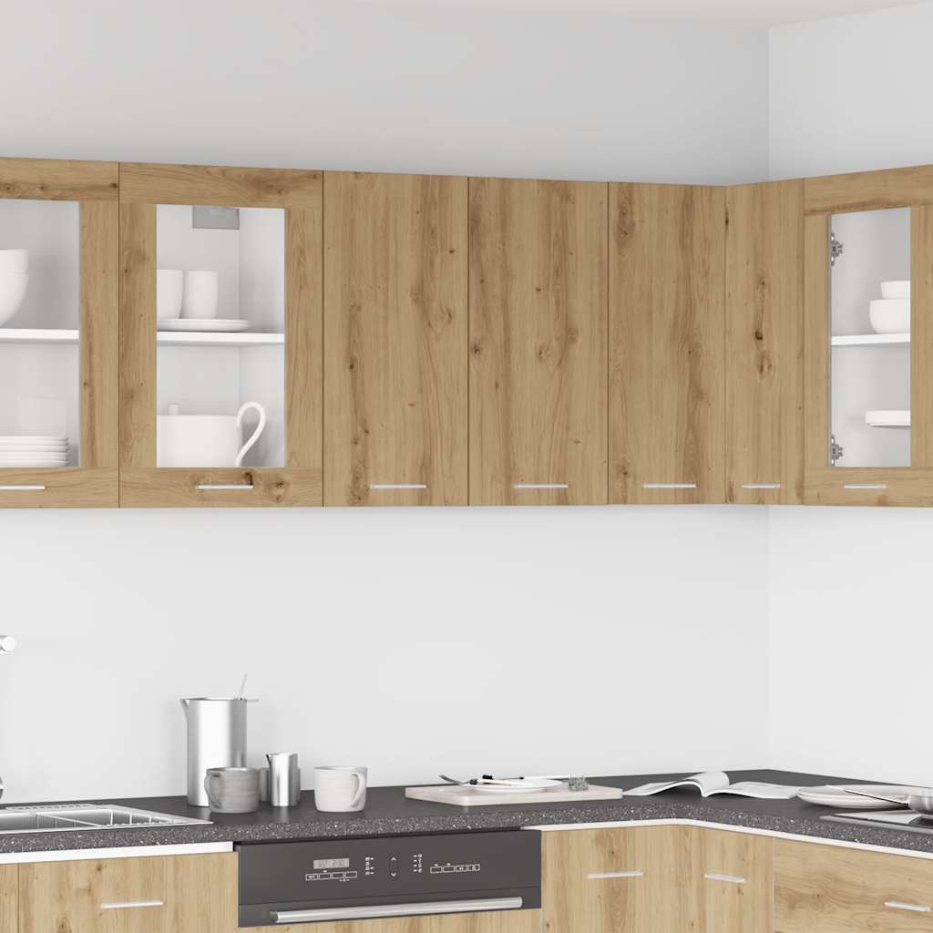 Keukenwandkast 60x31x60 cm spaanplaat ambachtelijk eikenkleurig