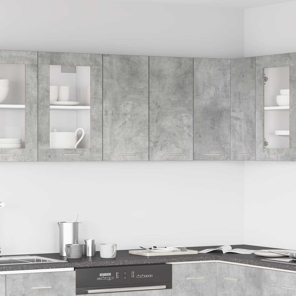 Keukenwandkast 60x31x60 cm spaanplaat betongrijs